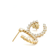 32 pear shaped diamond earrings open circle