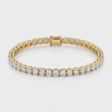 round natural diamond classic tennis bracelet in 14k gold
