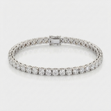 round natural diamond classic tennis bracelet in 14k gold white gold