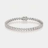 alternating shape natural diamond tennis bracelet in 14k gold white gold
