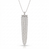 tapered pave bar natural diamond pendant necklace in 14k gold white gold