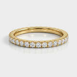 classic round natural diamond eternity band ring in 14k gold
