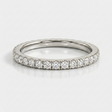 classic round natural diamond eternity band ring in 14k gold white gold