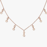 9 Station Diamond Dangle Necklace