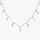 9 Station Diamond Dangle Necklace