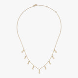 9 Station Diamond Dangle Necklace