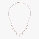 9 Station Diamond Dangle Necklace
