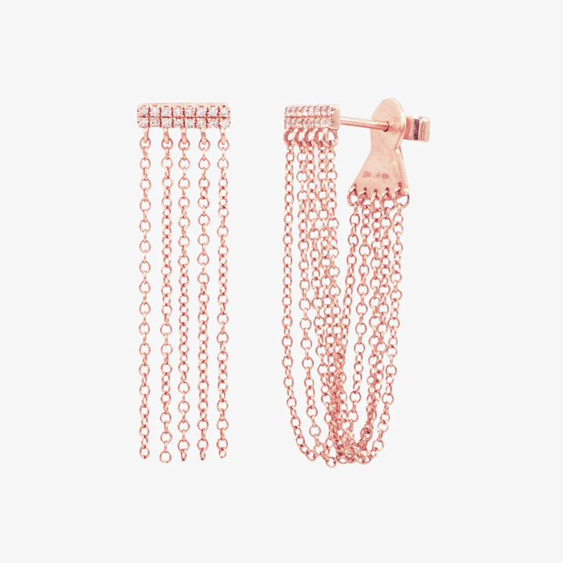 Bar chain earrings