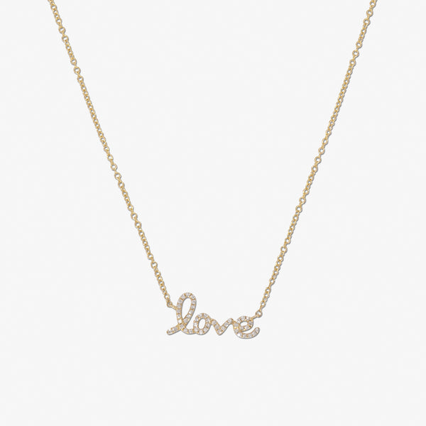 Love Cursive Necklace