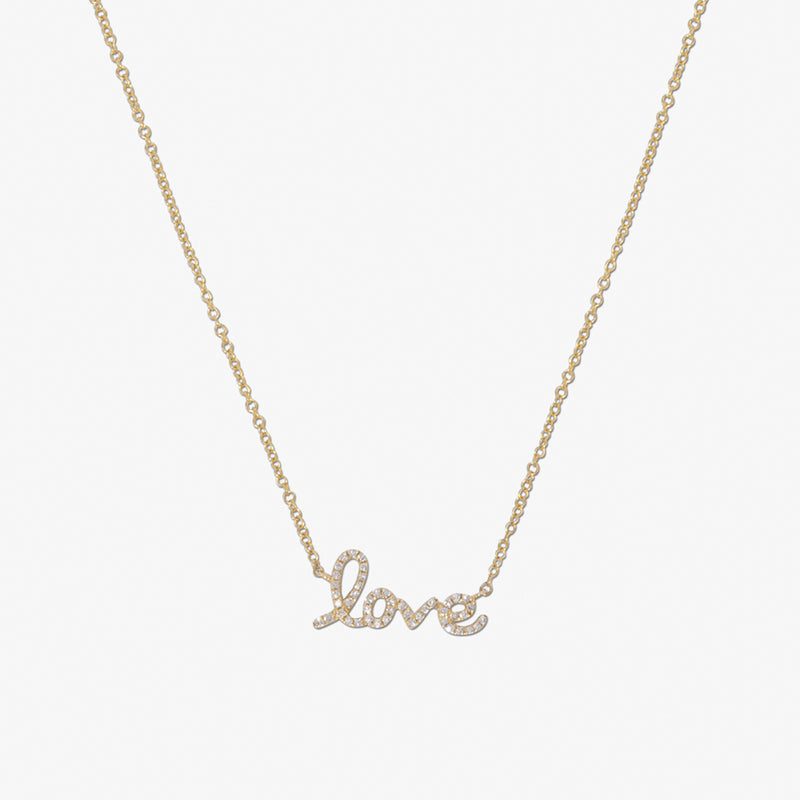 Love Cursive Necklace