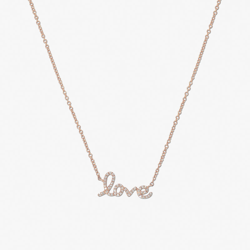 Love Cursive Necklace